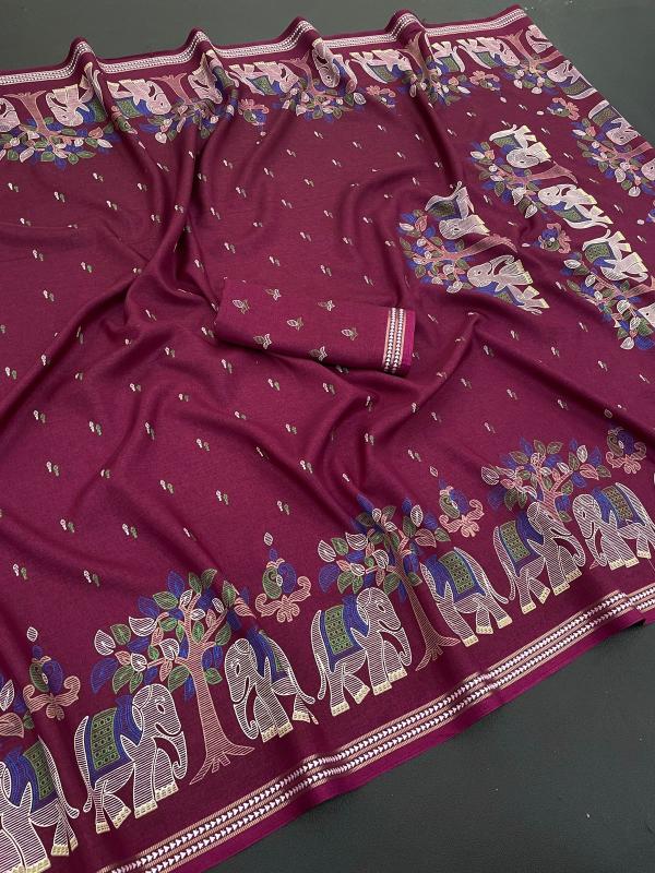 Vastrangan richa tusser silk surat saree wholesale market